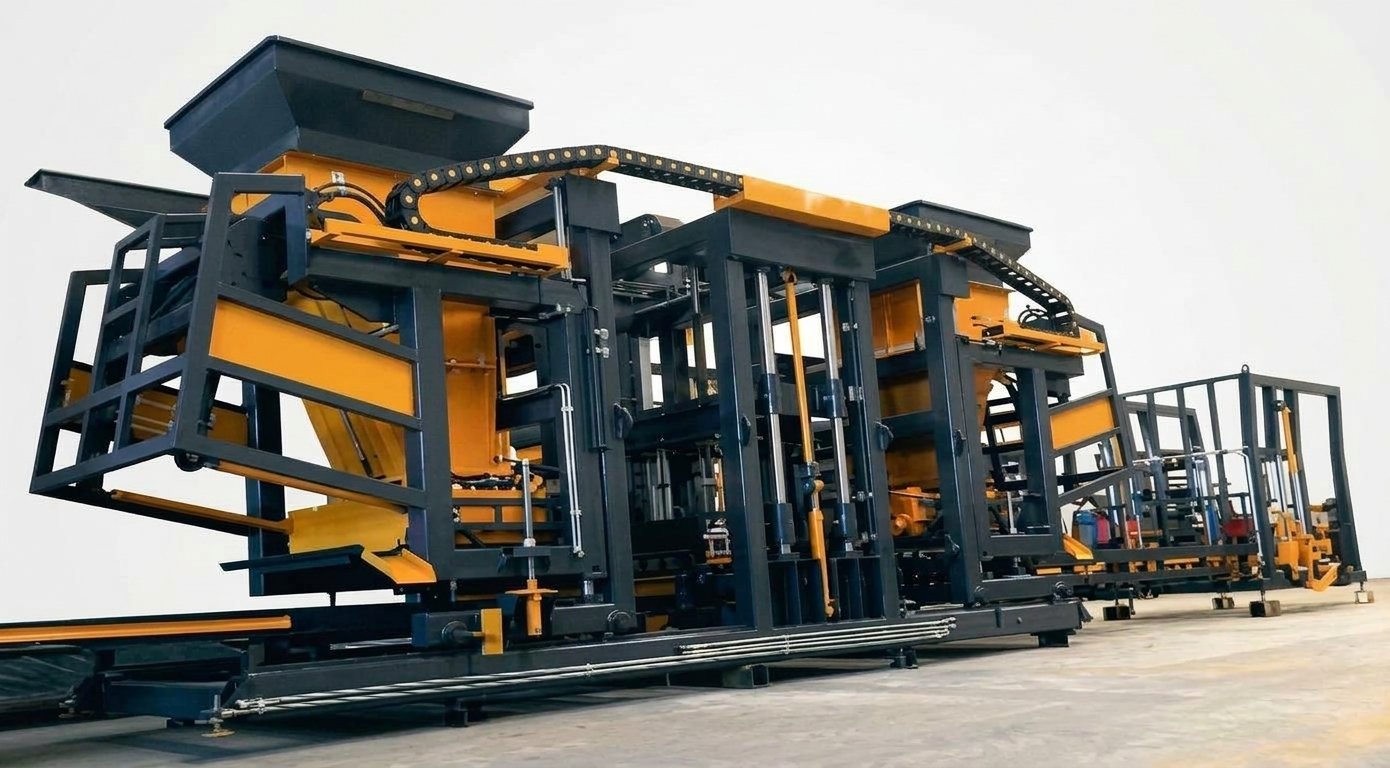 Semi-Automatic Block & Paver Machine, 8 Blocks per Cycle