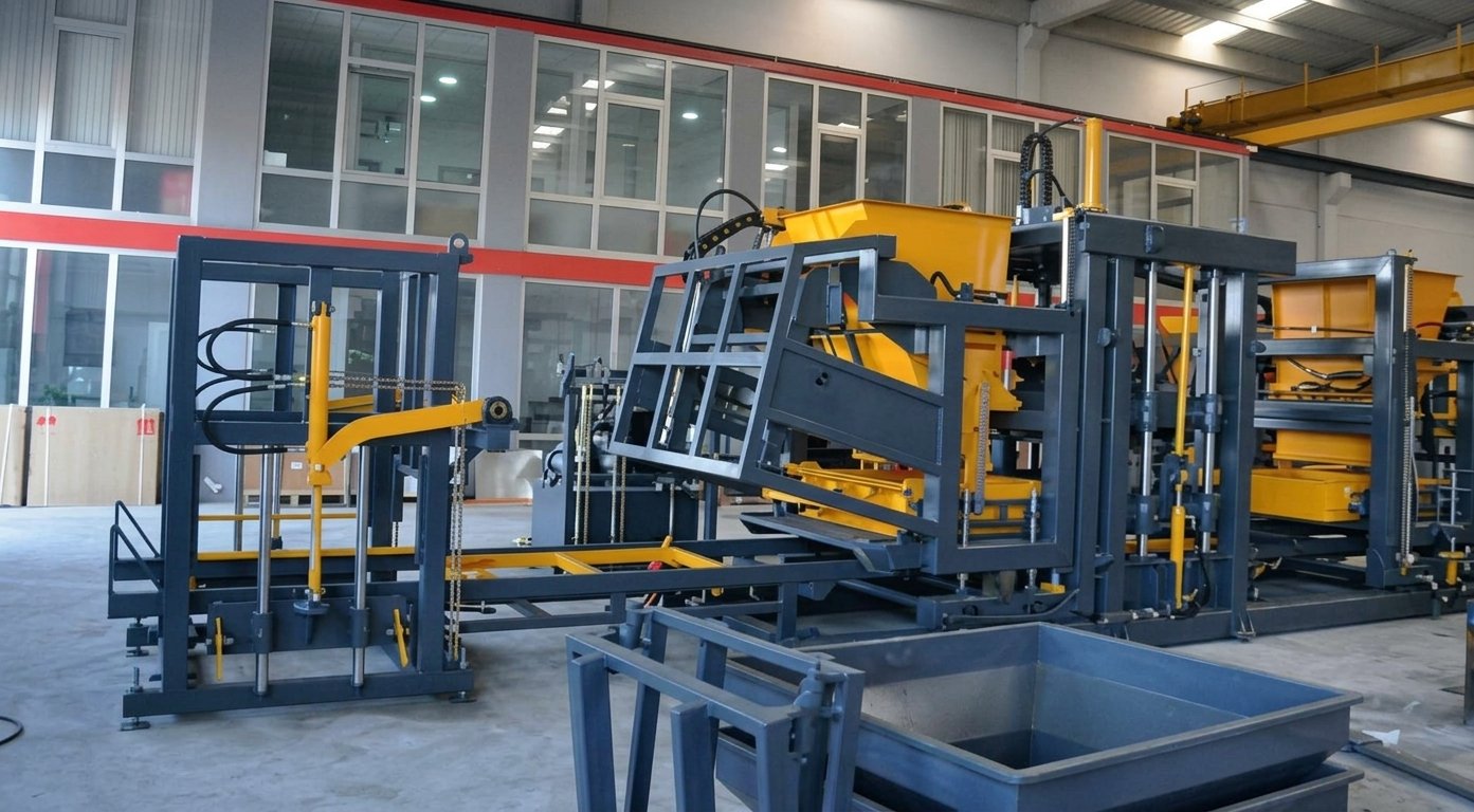 Automatic Block & Paver Machine, 12 Blocks per Cycle