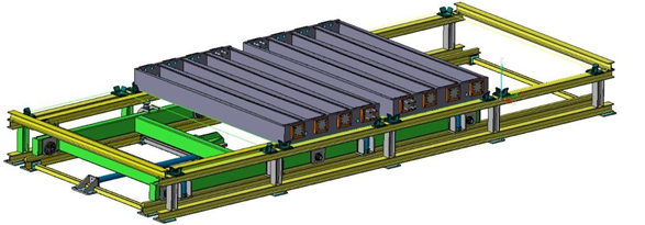 Hydraulic mould transfer conveyor