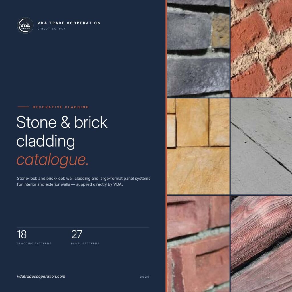 Cover of the VDA stone and brick cladding catalogue